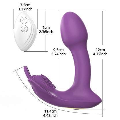 Vibromasseur connecté Bluetooth, conçu pour un port confortable et invisible. 7 vitesses, silicone de qualité et batterie rechargeable.