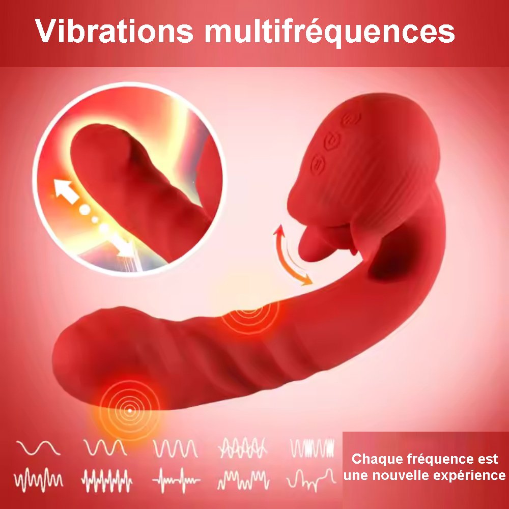 Modèle étanche et rechargeable offrant 10 modes de stimulation. Silicone de qualité médicale et mécanisme de poussée intégré.