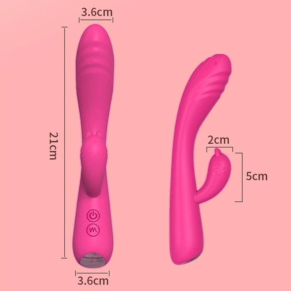 4.	Dimensions du vibromasseur double stimulation équipé de 10 modes de vibration puissants et variés.