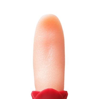 2.	Vue rapprochée de la langue en silicone souple, conçue pour offrir des sensations variées et personnalisables.