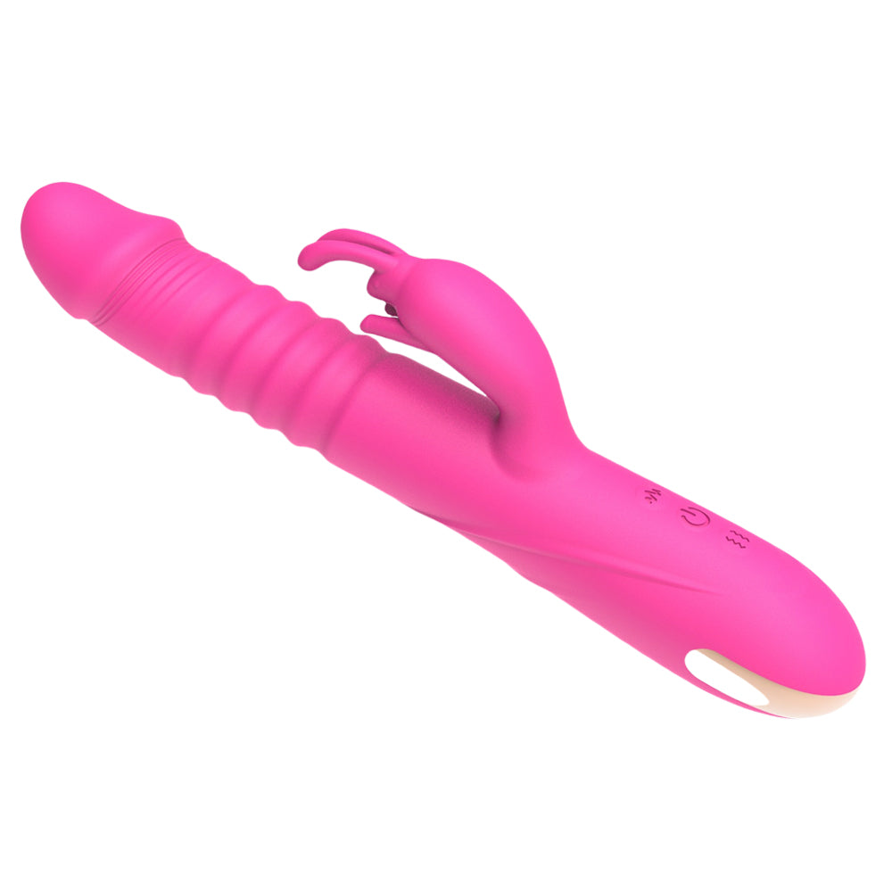 Vibromasseur ergonomique SZ070 avec insertion confortable, mouvements réalistes et stimulation ciblée.