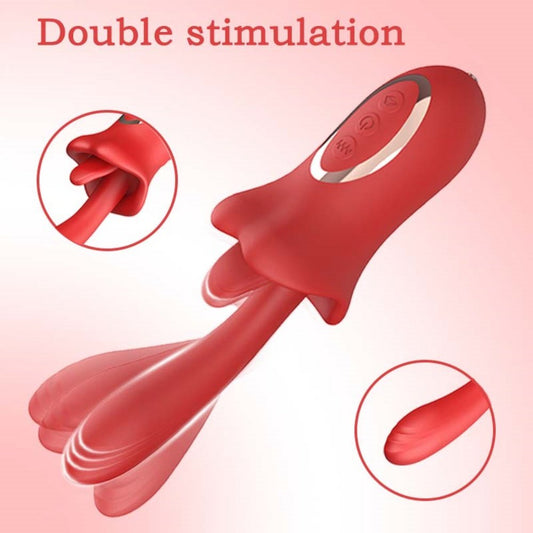 Sextoy vibrant rechargeable avec stimulation interne et externe.