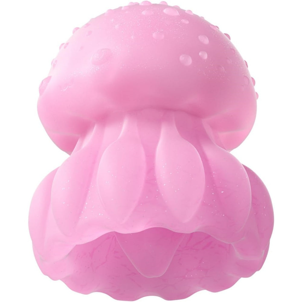 Vibromasseur en silicone rose rechargeable avec design inspiré de la méduse