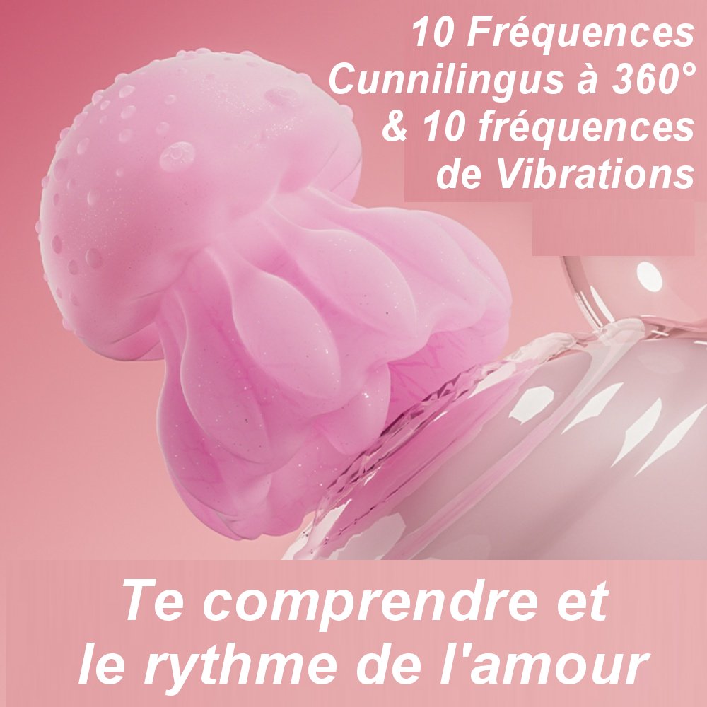 Vue de face du vibromasseur rechargeable en silicone rose