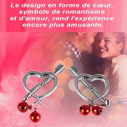 Pinces à tétons design Cœur & Flèche avec finitions élégantes