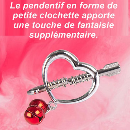 Détail des pinces à tétons Cœur & Flèche réglables