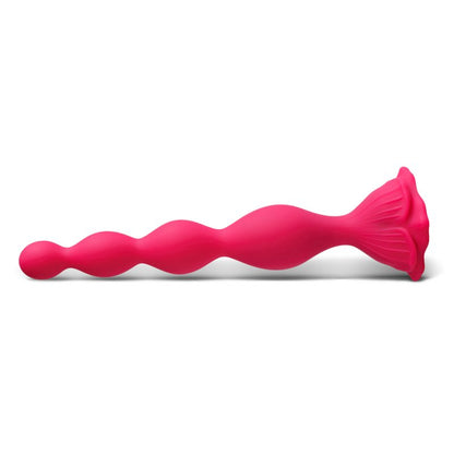 Sextoy perles anales vibrantes silicone magenta étanche 9 modes recharge USB