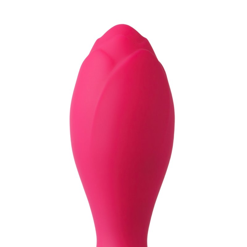 Détail de la texture en silicone premium du plug anal vibrant, conçu pour un confort optimal et une insertion progressive.