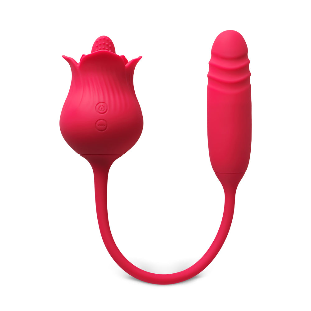 Vibromasseur innovant USK-E09 offrant stimulation immersive grâce à langue mobile et poussée ajustable.