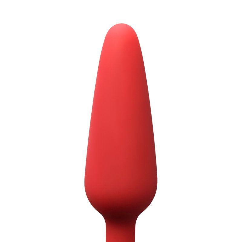 Set 3 plugs anaux silicone rouge doux étanche utilisation sécurisée