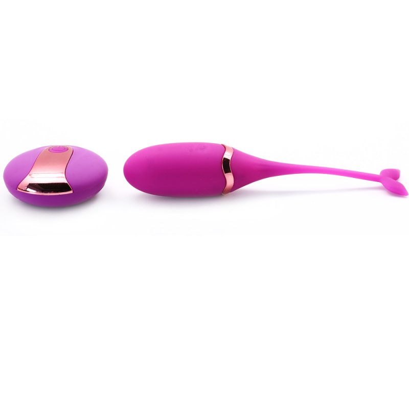 Sextoy œuf vibrant violet télécommandé avec 10 vibrations, silicone rechargeable pour plaisir discret.
