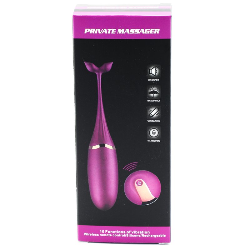 Œuf vibrant télécommandé violet en silicone rechargeable avec 10 vitesses, sextoy discret pour stimulation intime.