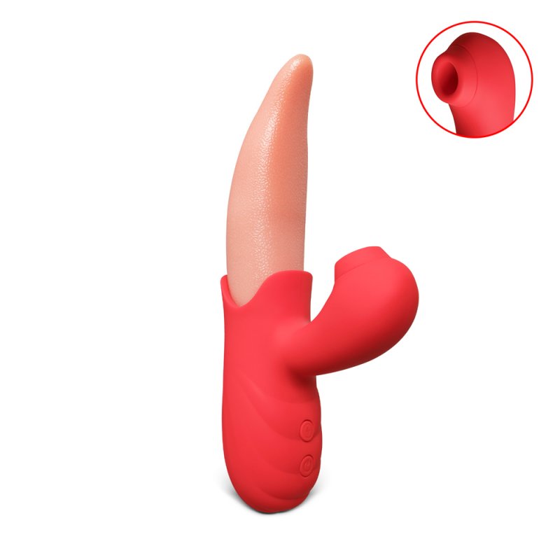 Sextoy avec langue vibrante et succion clitoridienne pour stimulation double sensation.