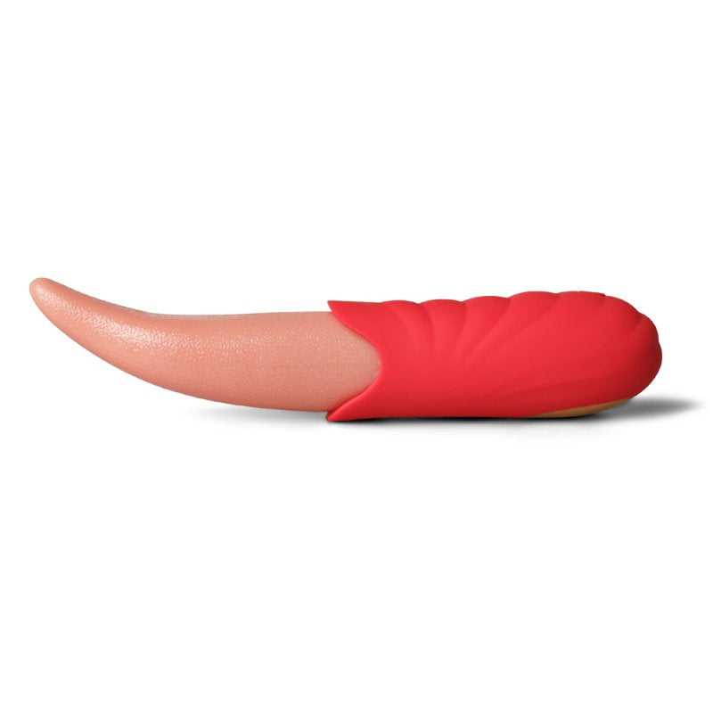 Stimulateur avec mouvement de langue vibrante pour stimulation intime.