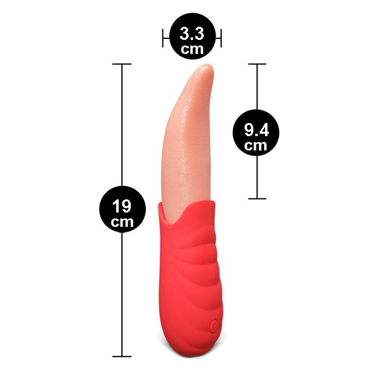 Stimulateur avec langue vibrante conçu pour un plaisir intime progressif.