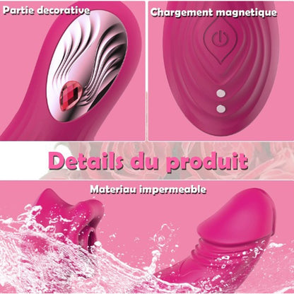 Détail du design ergonomique du vibromasseur connecté