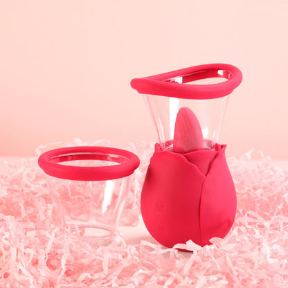 Sextoy compact inspiré d’une rose avec double stimulation ciblée.