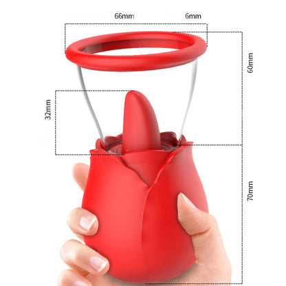 Dimensions du vibromasseur avec embouts interchangeables pour zone de stimulation ajustable.