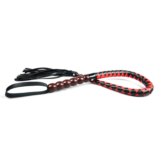 Fouet Bondage noir et rouge de 103 cm au design élégant