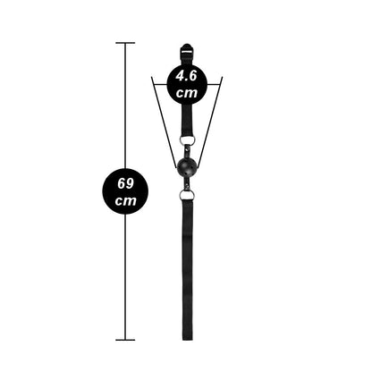 Dimensions Bâillon BDSM réglable noir avec design élégant et finitions soignées