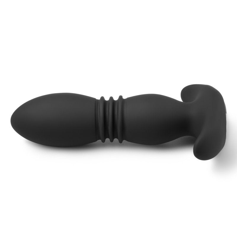 Vibromasseur anal silicone médical télécommandé avec modes vibration et poussée