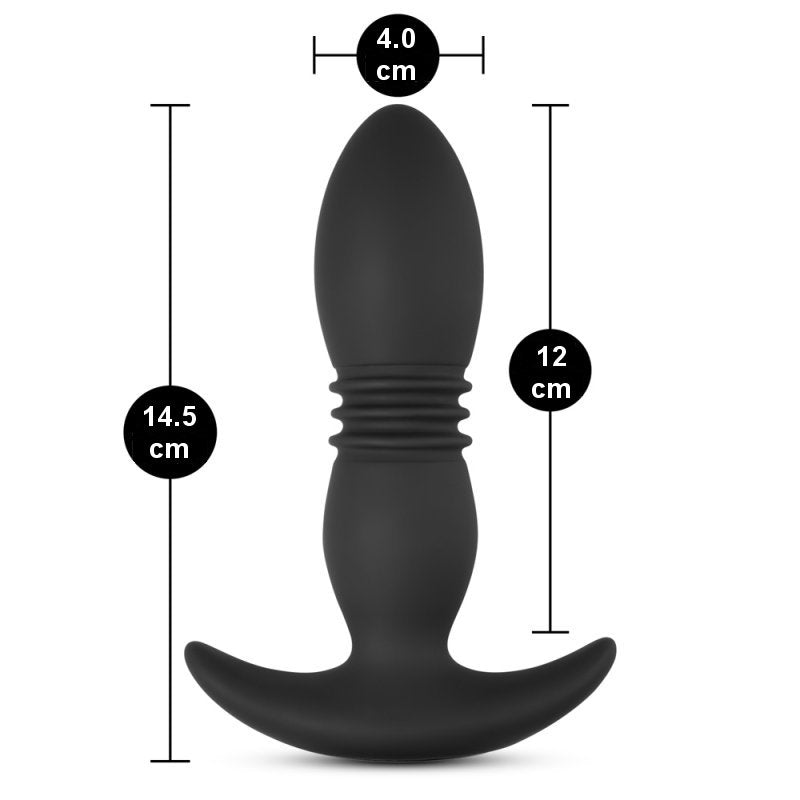 Sextoy anal vibrant et poussée avec télécommande silicone médical rechargeable