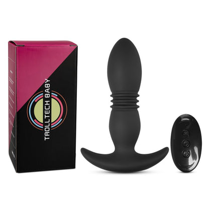 Sextoy anal vibrant avec fonction poussée et contrôle à distance étanche